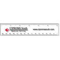 .040 Clear Copolyester Ruler square corners (1.25" x 6.25") screen-printed